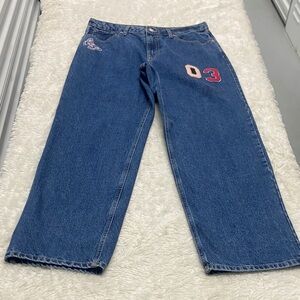 Wild Fable Blue Boyfriend Jeans with Embroidery